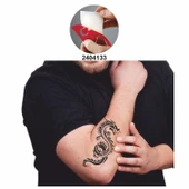 Anakonda Dragon Yılan Tattoo Geçici Dövme Şablonları Kına Kalıpları - 2