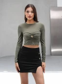 BELI BUZGULU TOKALI KISA BLUZ - 2