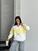 YARIM FERMUAR IKI RENKLI SWEAT - 4