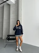 YARIM FERMUARLI NEWYORK YAZILI SWEAT - 8