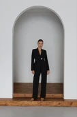 Kadın Siyah Blazer Ceket Pantolon Takım - 4