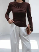 YANI BÜZGÜLÜ SANDY BLUZ - 12