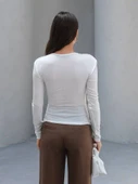 YANI BÜZGÜLÜ SANDY BLUZ - 1