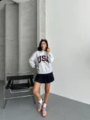 USA YAZILI KAPSONLU SWEAT - 6