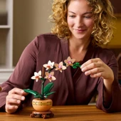 LEGO Botanicals Mini Orkide 10343 – Açık Renkli Terakota Saksı ve Ahşap Efektli Kaide İçeren Yetişkin Kadın ve Erkekler thumbnail 5