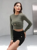 BELI BUZGULU TOKALI KISA BLUZ - 4