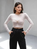 BELI BUZGULU TOKALI KISA BLUZ - 9