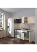 T Designo Ela Hazır Mutfak Dolabı 120 cm Tezgah Dahil Beyaz thumbnail 2