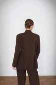 Kadın Siyah Blazer Ceket Pantolon Takım - 7