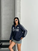 YARIM FERMUARLI NEWYORK YAZILI SWEAT - 5