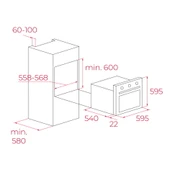 TEKA HEB 723 SS INOX 65 LT. 6 PROGRAMLI ANKASTRE FIRIN thumbnail 2