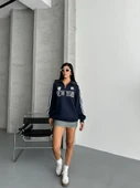 YARIM FERMUARLI NEWYORK YAZILI SWEAT - 10