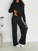 Kadın Ribana Fitilli Triko Takım – Rahat Kesim & Günlük Stil - 5
