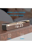 Bluetooth Hoparlör Şarjlı Ses Sistemi LED Ekran FM Çalar Saat Sıcaklık PC USB Aux Tf Kart - 4