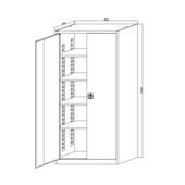 Çelik Dosya Dolabı Metal Dolap Ofis Dolapları Arşiv , Garaj , Bahçe , Kiler , Balkon thumbnail 5