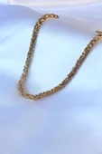 316L Çelik Gold Renk Kral Zincir Model Erkek Kolye - TJ-ERK1323 thumbnail 2