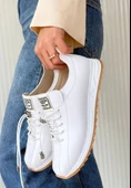 Monya Beyaz Cilt Bağcıklı Spor Ayakkabı thumbnail 5