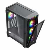 PowerBoost PB-P3720B 850W 80+ Bronz USB 3.2 ARGB eATX Mid Tower Siyah Kasa thumbnail 6