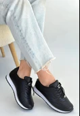 Finna Siyah Cilt Bağcıklı Spor Ayakkabı thumbnail 1