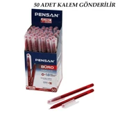 50 ADET PENSAN BÜRO KIRMIZI TÜKENMEZ KALEM M-MEDİUM - 1.0MM UÇ (5250) - 2