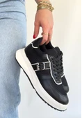 Tanwe Siyah Cilt Bağcıklı Spor Ayakkabı thumbnail 3