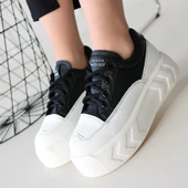 Emwa Siyah Cilt Bağcıklı Spor Ayakkabı thumbnail 4