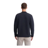 Premium Baklava Desenli Kapitone Jakar Polo Yaka Sweatshirt-53420 thumbnail 8