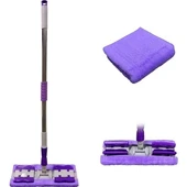 Sihirli Spin Mop Teleskopik Çok Amaçlı Mop +1 Bez Hediyeli - Mor (5250) - 1