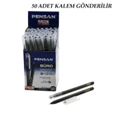 50 ADET PENSAN BÜRO SİYAH TÜKENMEZ KALEM M-MEDİUM - 1.0MM UÇ (5250) - 2