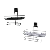 METAL MİX : SİYAH - KROM ROZA RAFLI KAĞIT HAVLULUK YAPIŞKANLI MONTAJ - PLS RAF (5250) - 1