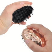 Rose Gold Saç Düzleştirici Tarak Geniş Aralıklı Her Saç Tipine Uygun Fırçalı Saç Düzleştirici (5250) - 4