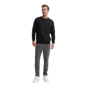 Regular Fit Kareli Kapitone Jakar Viskon Karışımlı Sweatshirt thumbnail 4