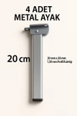 Teknor  4lü Katlanır Metal Yer Sofrası Ayağı Yer Masası Ayağı 20 cm - 1