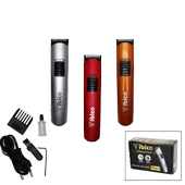 SAÇ SAKAL KESME TRAŞ MAKİNESİ AYARALI TARAK - KIRMIZI-TURUNCU-GRİ GÖVDE (5250) - 1