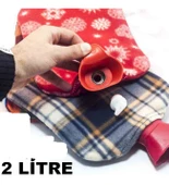 Sıcak Su Torbası 2 Litre Polar Kılıflı Termofor (5250) - 2