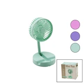 MİNİ FAN W-1630-A SDR-B07 M.ÜSTÜ VANTİLATÖR USB ŞARJLI KATLANIR FAN=12.5CM - AYAK=12.5CM 180 DERECE AYARLI TELEFONLUKLU (5250) - 1