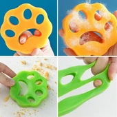 2 Adet Evcil Hayvanlar ve Çamaşır Makinesi İçin Pati Şekilli Renkli Tüy Temizleme Aparatı (5250) - 3