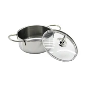 14CM   CAM KAPAK   MİNİ  ÇELİK TENCERE (5250) - 1