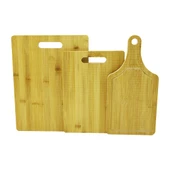 3 BOY SET AHŞAP BAMBU KESİM PANOSU 16X22 - 20X28 - 25X33CM (5250) - 1