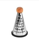 Ahşap Saplı Paslanmaz Çelik Çok Fonksiyonlu Silikon Tabanlı Konik Rende - 20 CM - 3