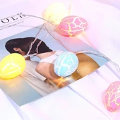 10'lu Renkli Yumurta Şeklinde Dekoratif Dolama Led Aydınlatma (5250) - 4