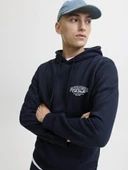 Jack Jones Mokoto Kapüşonlu Logo Regular Fit Erkek Sweat 12278606 thumbnail 2