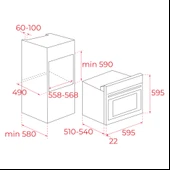 TEKA HAK 625 BK SİYAH 65 LT MULTİFONKSİYONEL ANKASTRE FIRIN thumbnail 2
