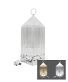 PİRAMİT KRİSTAL 3 RENK LED DOKUNMATİK USB ŞARJLI MASA LAMBASI (5250) - 1