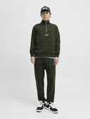 Jack Jones Soho Relax Fit Yaka Fermuarlı Erkek Sweat 12278793 thumbnail 3