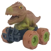 Sürtmeli Dinazor Arabalar 2'li - 12 cm - Triceratops & Stegosaurus - 3