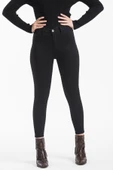 Tref Jns Siyah Yüksek Bel Skinny Jeans Toparlayıcı Büyük Beden Pantolon - 1