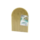 YARIM DAİRE ÇİFT TARAFLI=DÜZ - KANALLI AHŞAP BAMBU SUNUM TEPSİ 22X32CM (5250) - 1