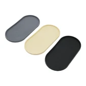 DÜZ   OVAL   RENKLİ SİLİKON  YAĞDANLIK - SABUNLUK ALTLIK  12 X 24.5CM (5250) - 1