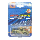 Çek Bırak Metal Küçük Arabalar 8 cm - SH40031 - Haki Taxi - 5